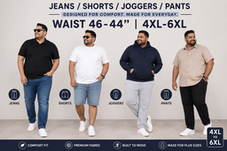 MALE BOTTOMS (Waist 46-64 / 4XL-6XL)