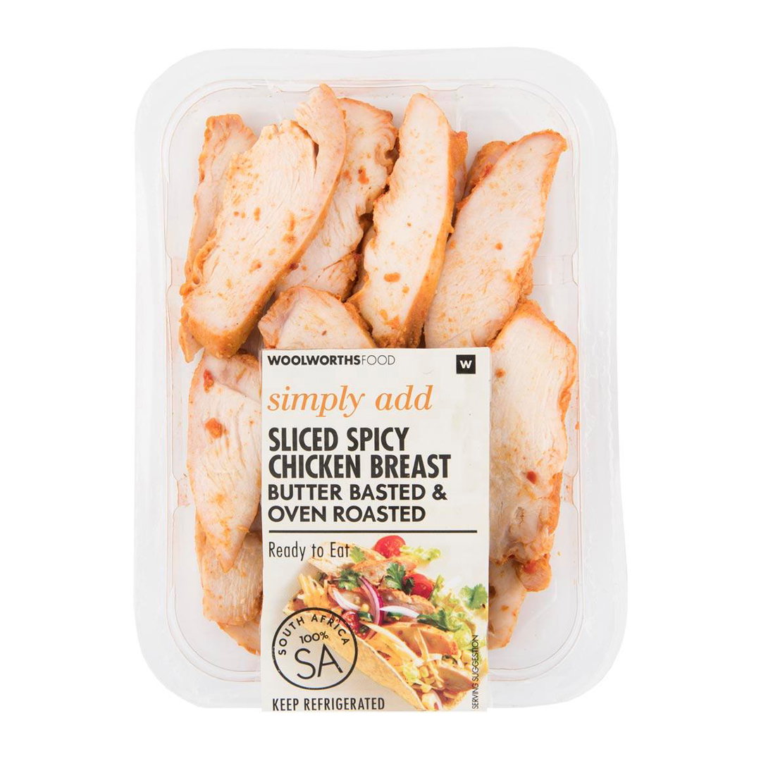 Sliced spicy chicken breast 