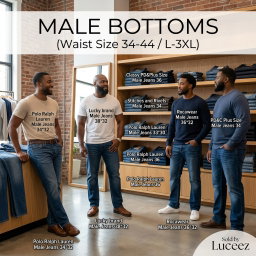 MALE BOTTOMS (Waist Size 34-44 / L-3XL)