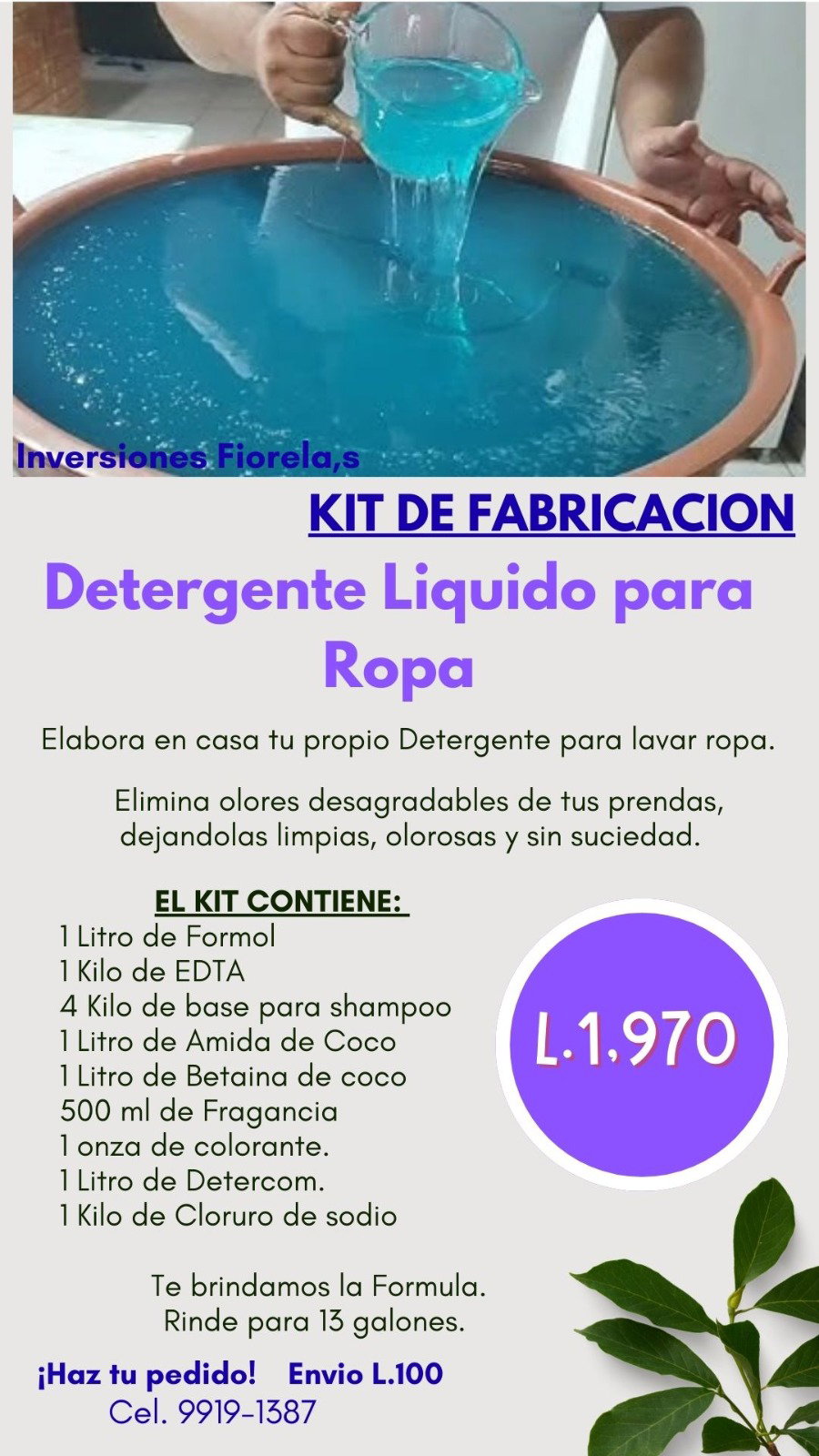 Kit para Elaborar Detergente de ropa_0