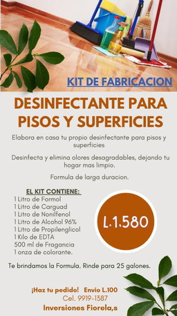 Kit para Elaborar Desinfectante para pisos