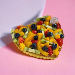 Fresh Mixed Fruit Tart, Heart 7.5"