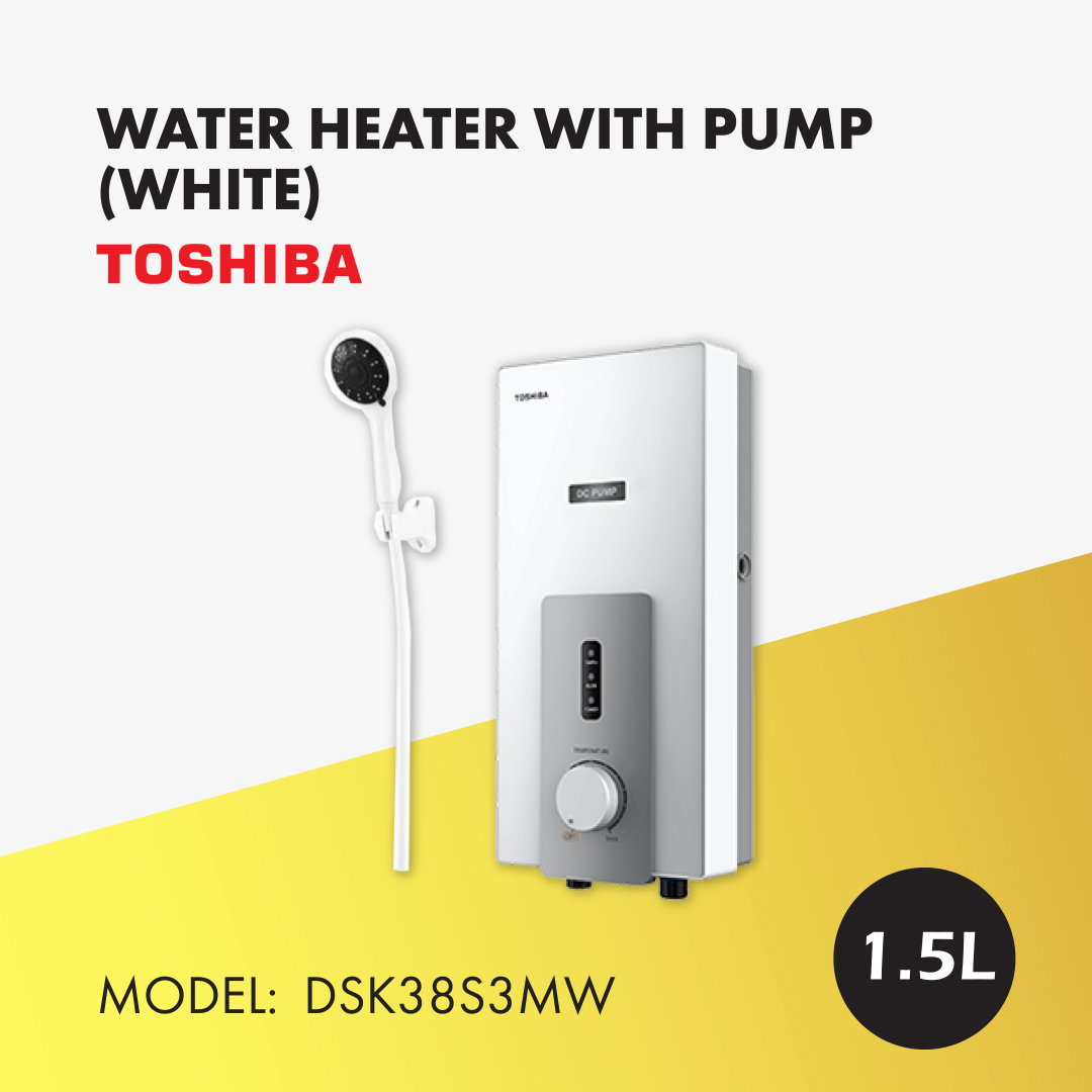 TOSHIBA INSTANT WATER HEATER WITH PUMP (DSK38S3MW)