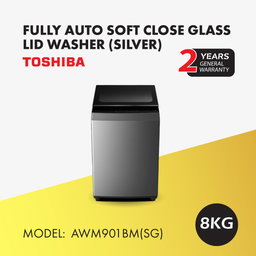 TOSHIBA FULLY AUTO WASHING MACHINE 8KG AWM901BM(SG)