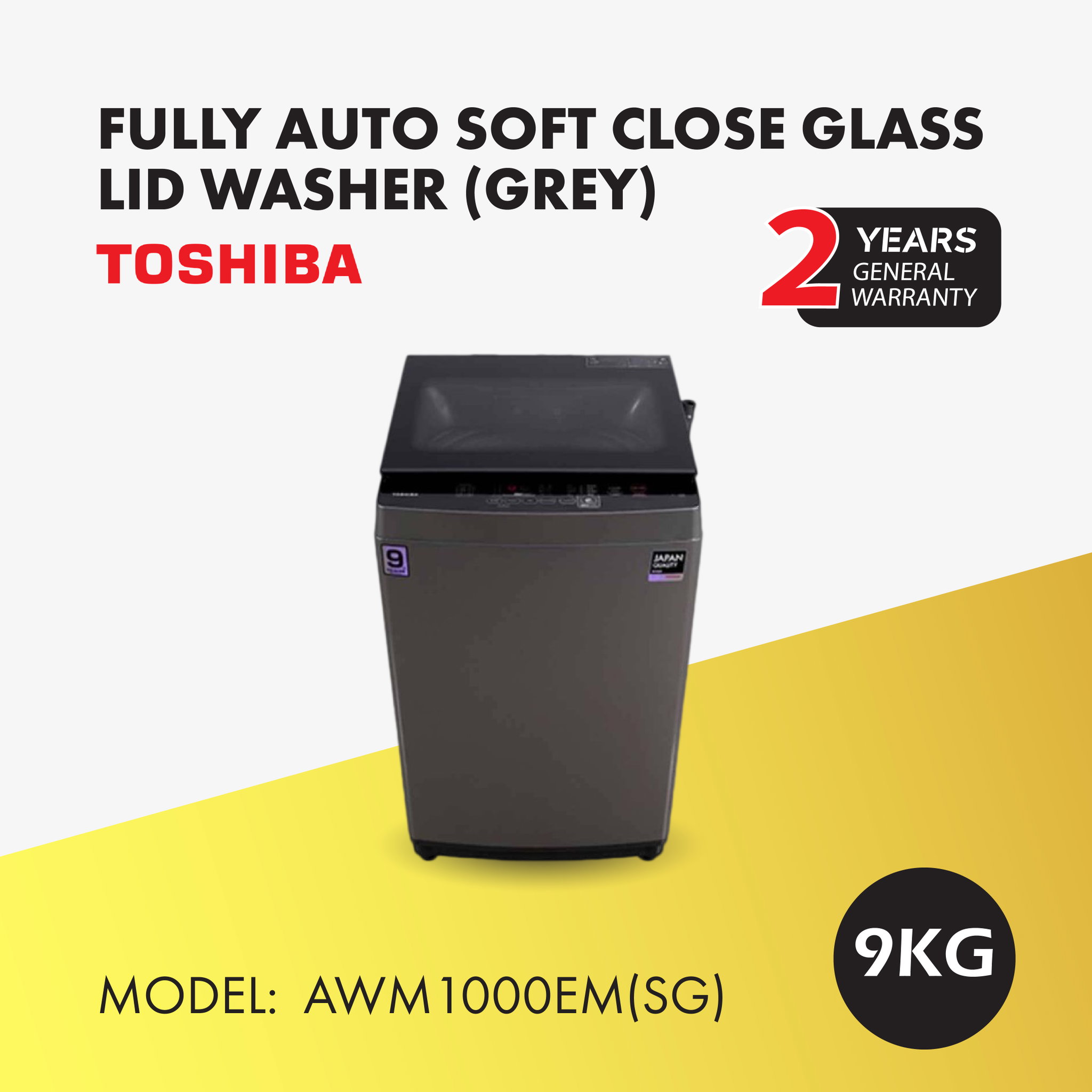TOSHIBA FULLY AUTO WASHING MACHINE 9KG (AWM1000EM(SG))_0