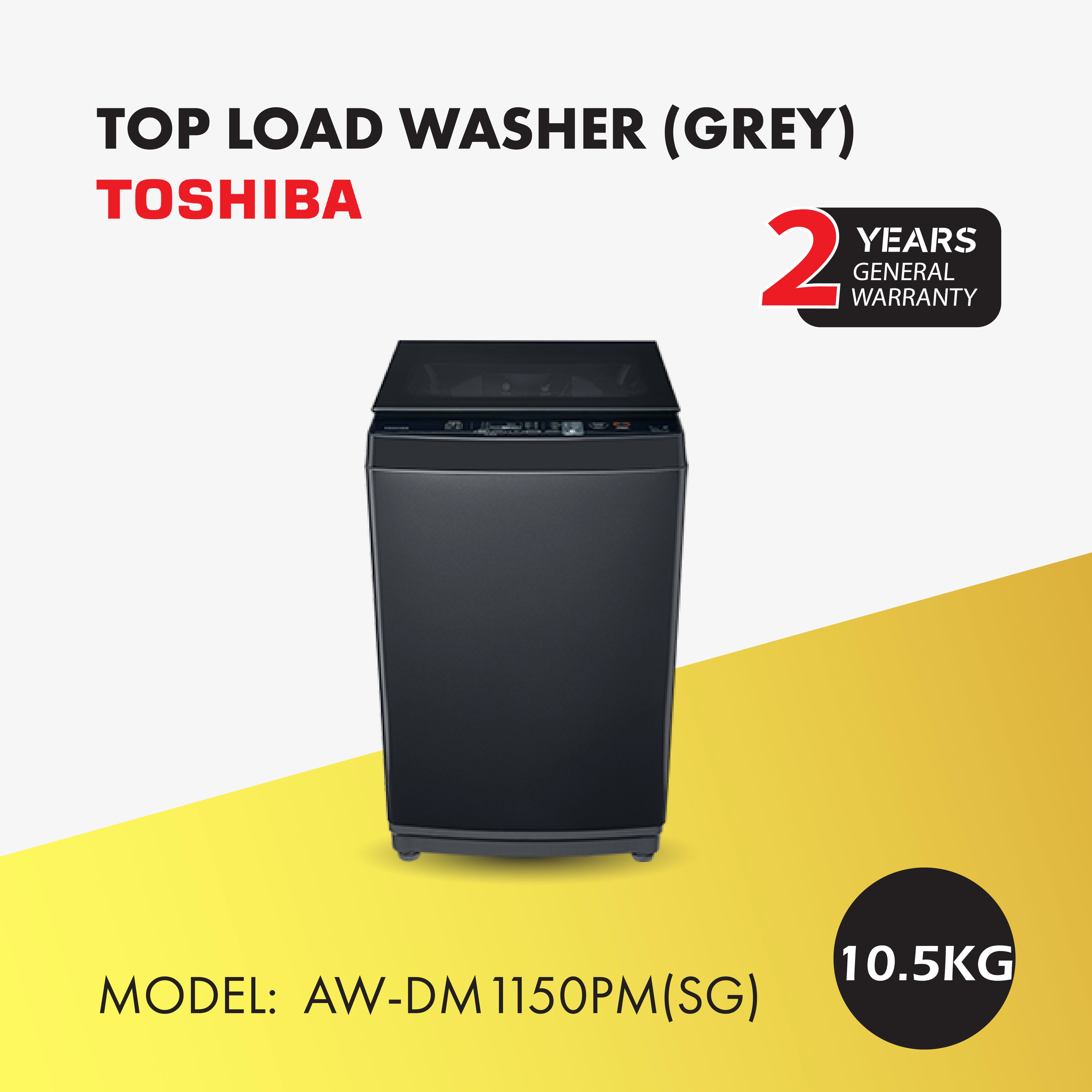 TOSHIBA 10.5 KG TOP LOAD WASHER AW-DM1150PM(SG)