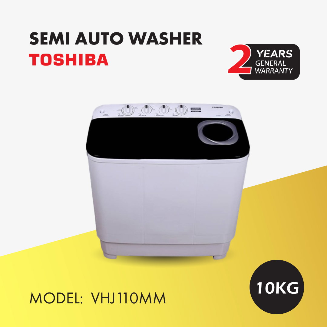 TOSHIBA SEMI-AUTO WASHING MACHINE 10KG (VHJ110MM)