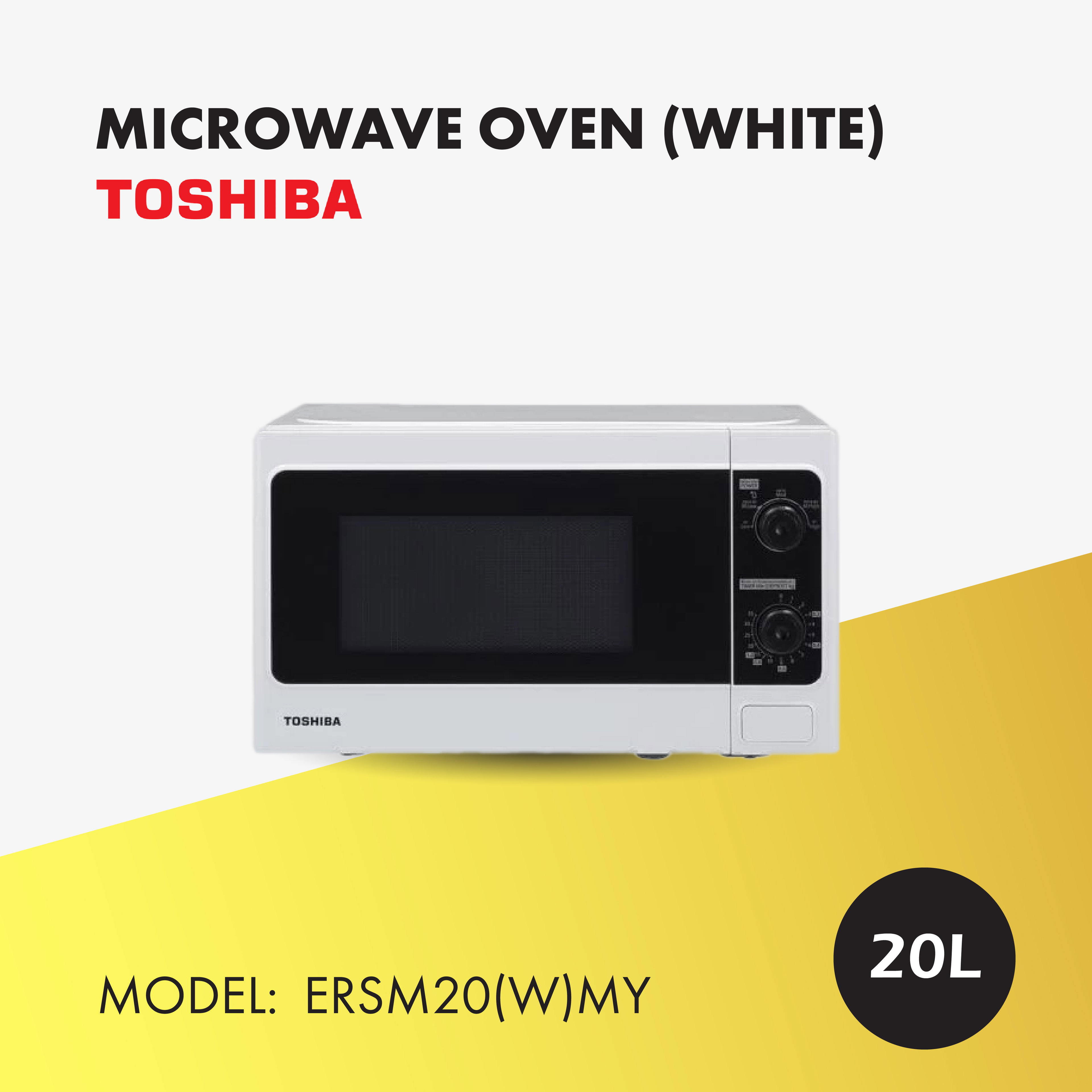 TOSHIBA MICROWAVE OVEN 20L (ERSM20(W)MY)
