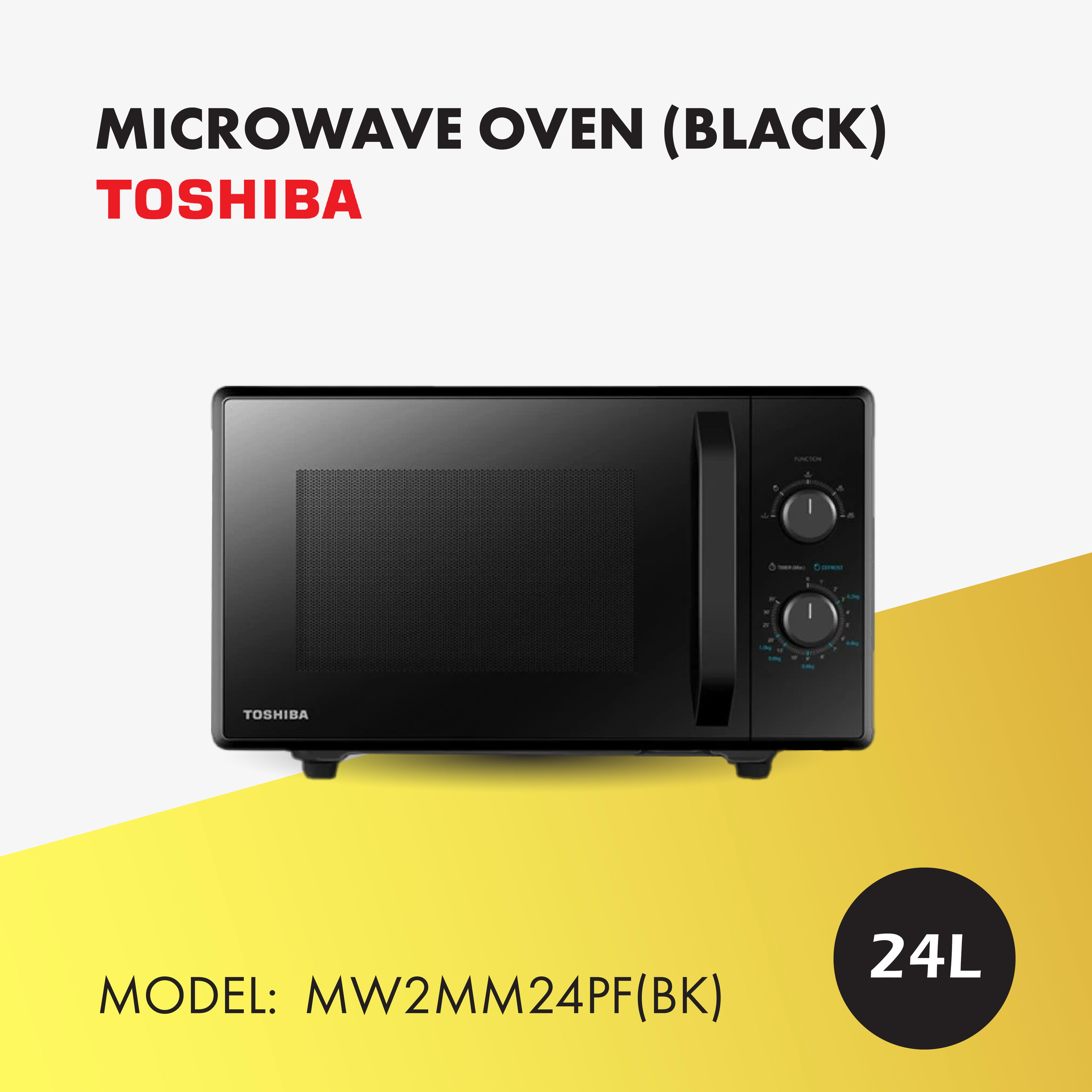 TOSHIBA MICROWAVE OVEN 24L BLACK MW2MM24PF(BK)