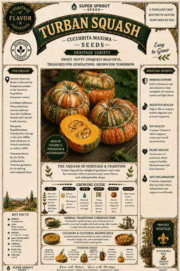 🎃TURBAN SQUASH 🎃 x 5 seeds