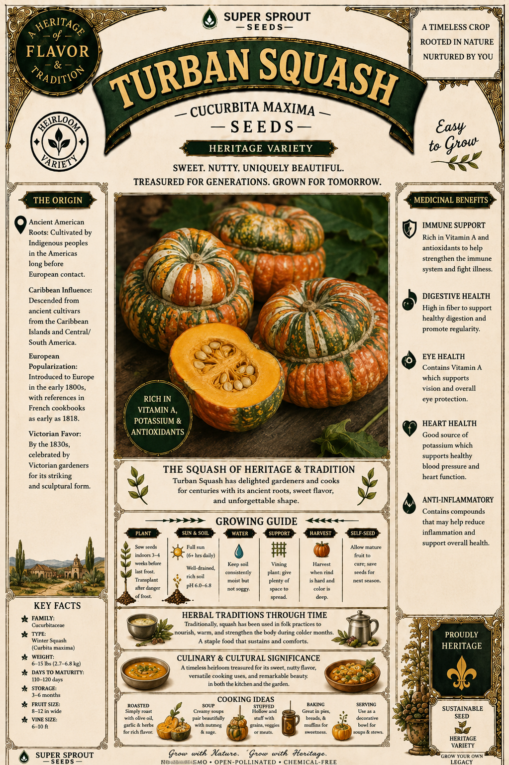 🎃TURBAN SQUASH 🎃 x 5 seeds_1