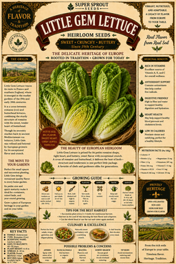 🌱LITTLE GEM LETTUCE🌱 x 25+ seeds