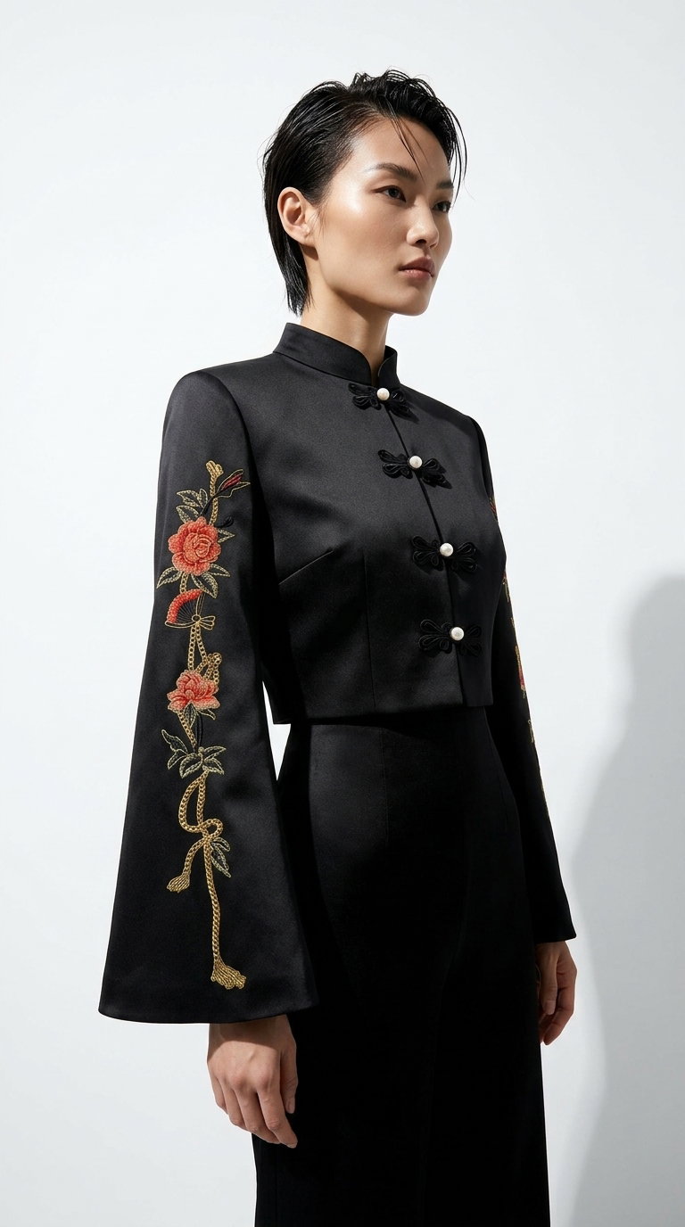 The Peonies Cheongsam Jacket _2