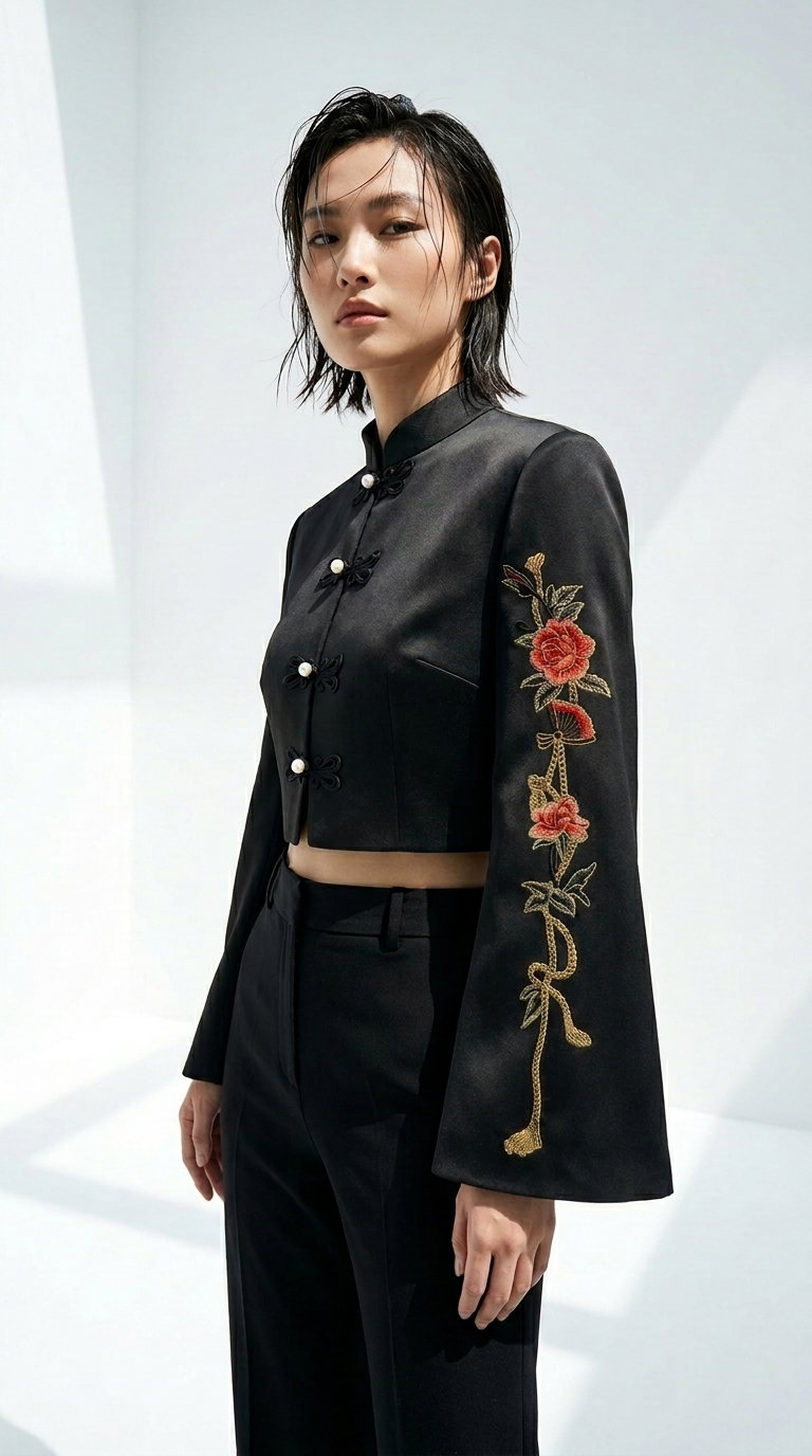 The Peonies Cheongsam Jacket _5
