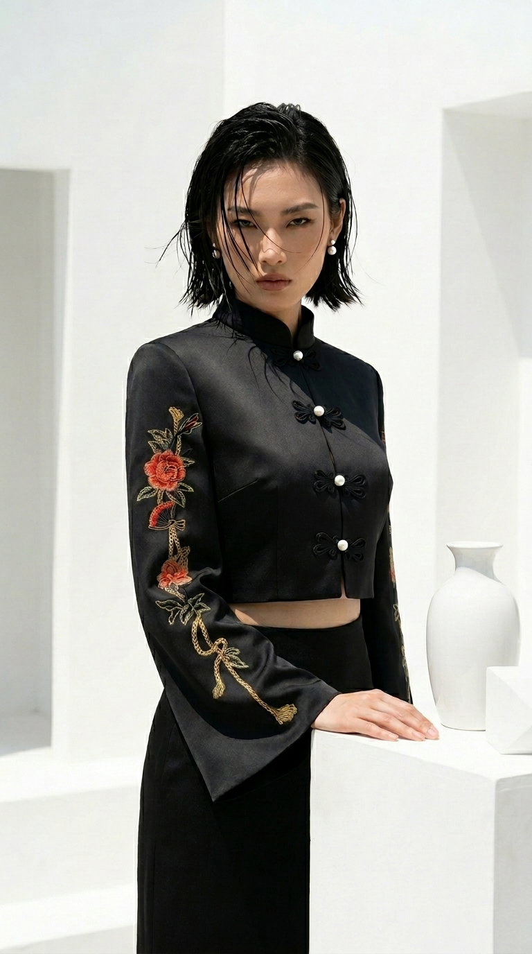 The Peonies Cheongsam Jacket _0