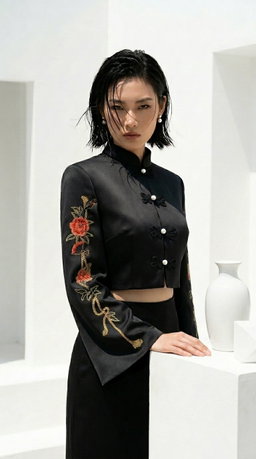 The Peonies Cheongsam Jacket 