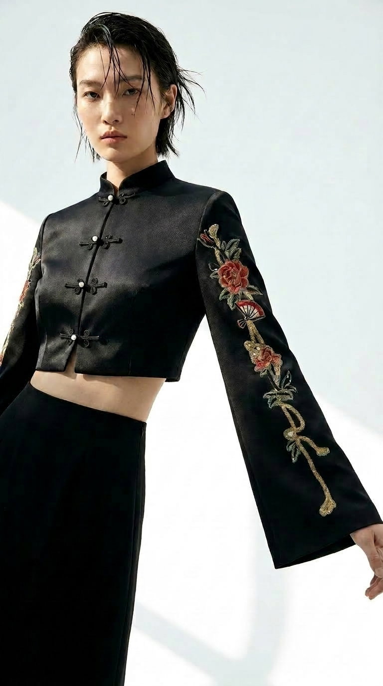The Peonies Cheongsam Jacket _3
