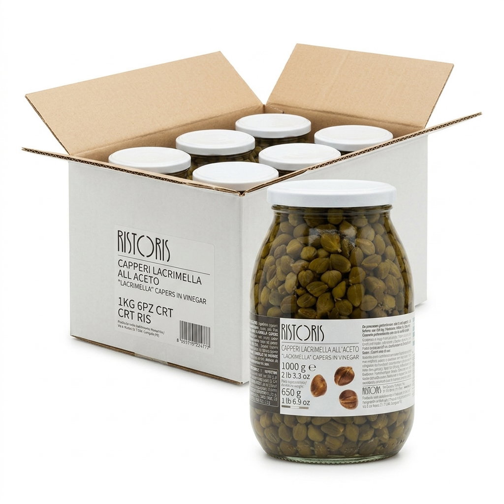 Capers in vinegar Lacrimella 1KG GLASS JAR