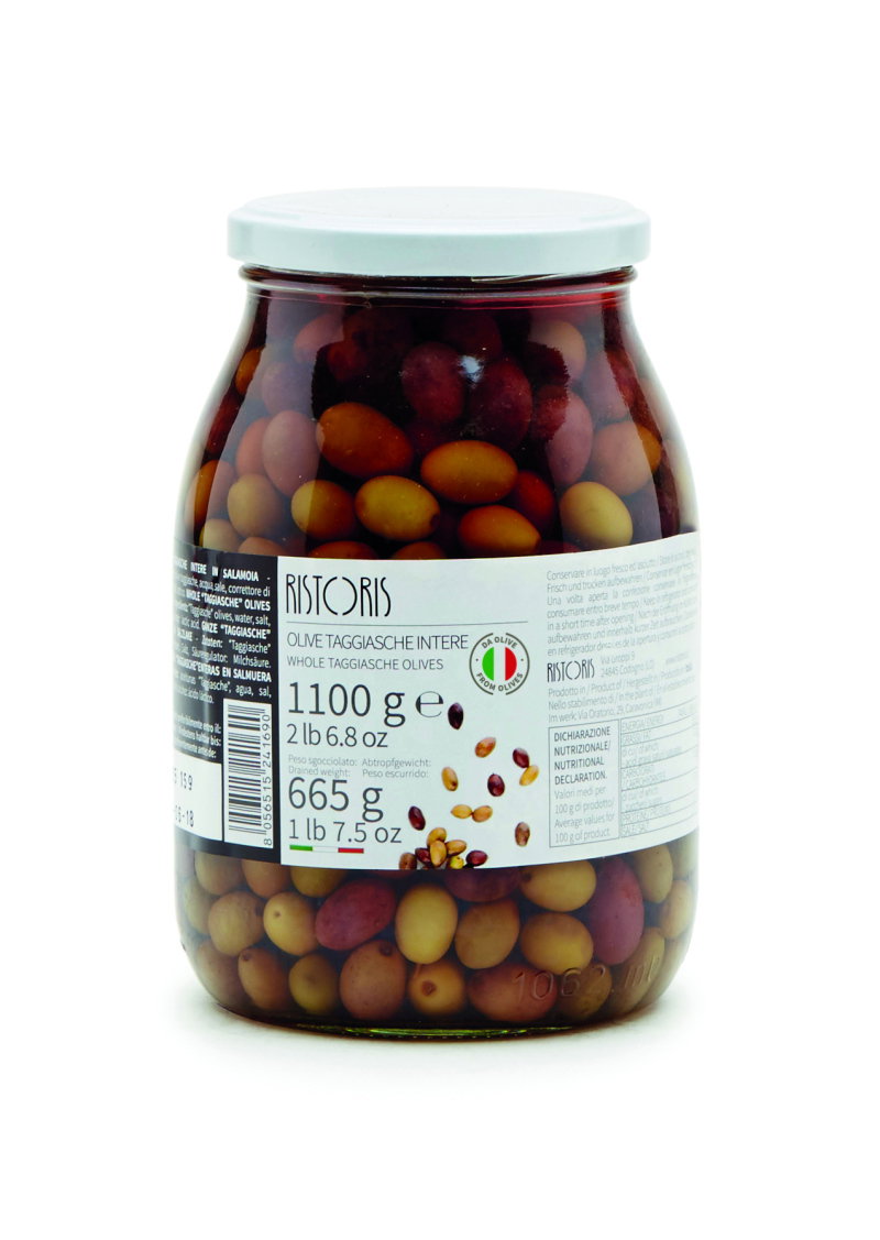OLIVES TAGGIASCHE PITTED 900G GLASS JAR_0