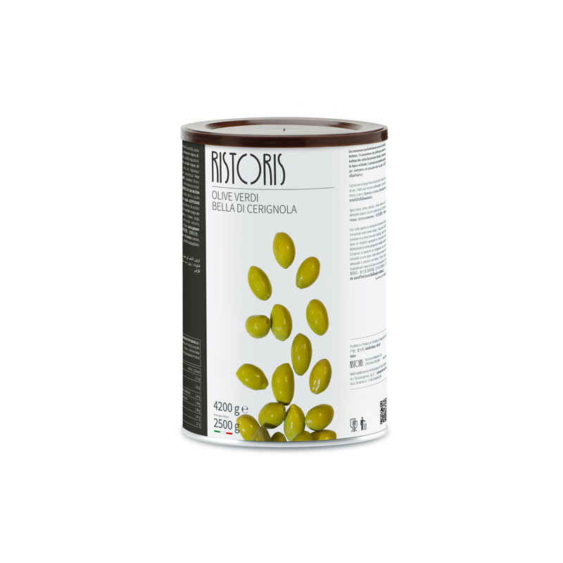 WHOLE GREEN OLIVES 4.1KG TIN