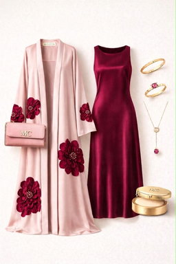 PINTERESTY 3D FLOWER ABAYA