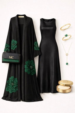 PINTERESTY 3D FLOWER ABAYA