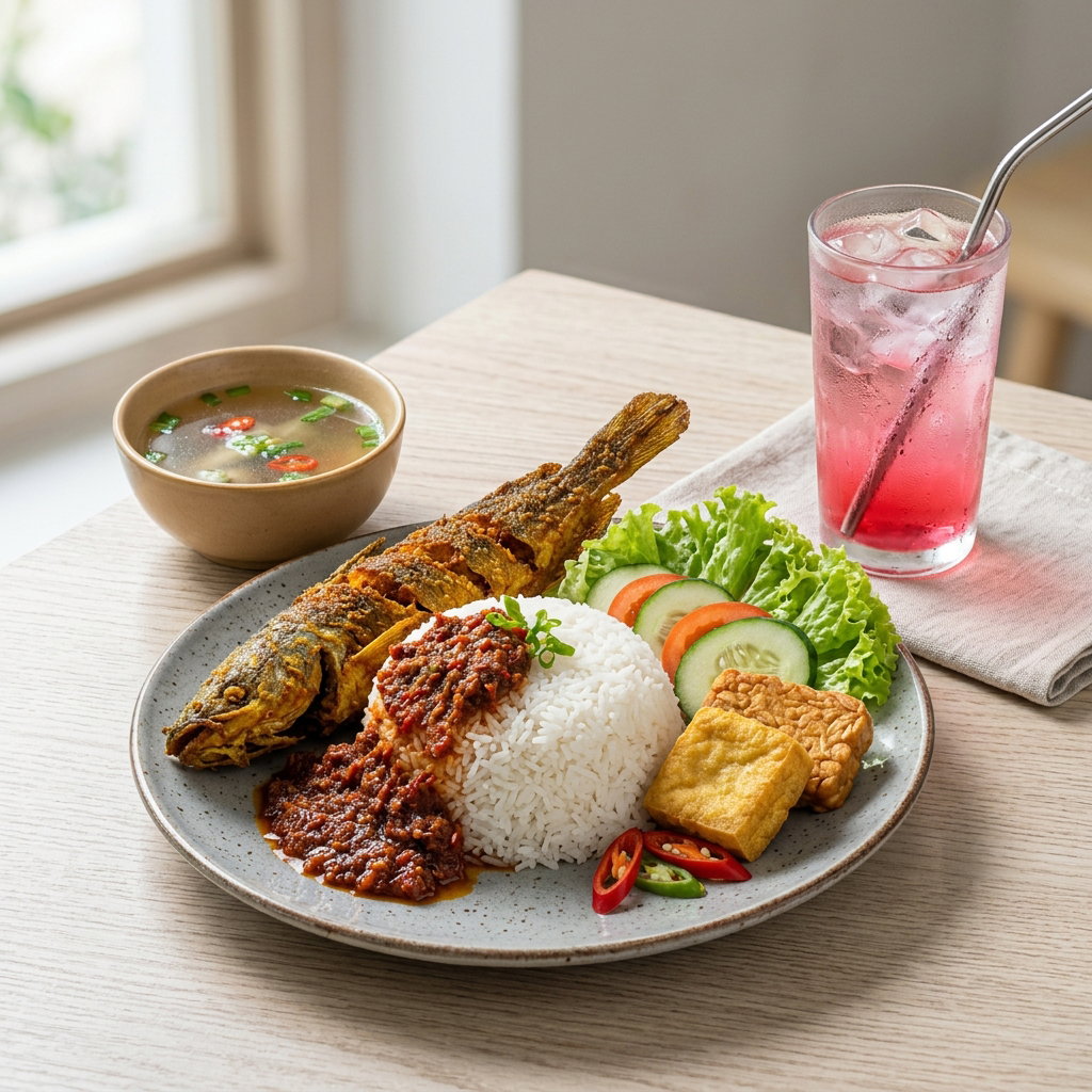 nasi ikan keli gepok
