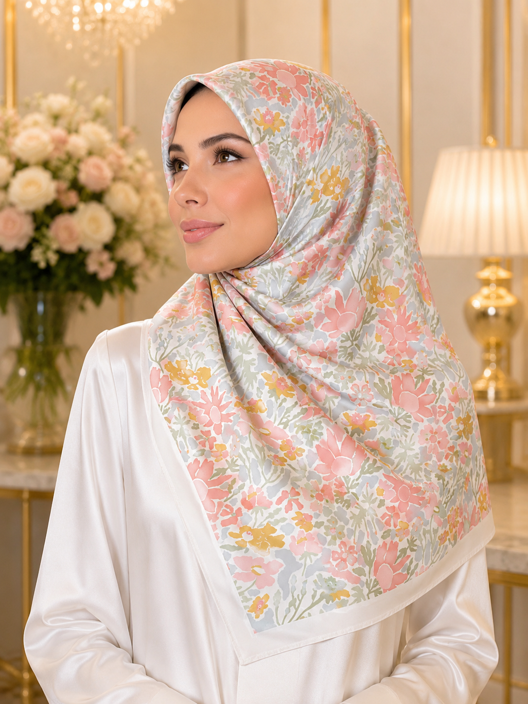 Bloomelle Scented Japan Voile Square Scarf in Fleur Confetti_1