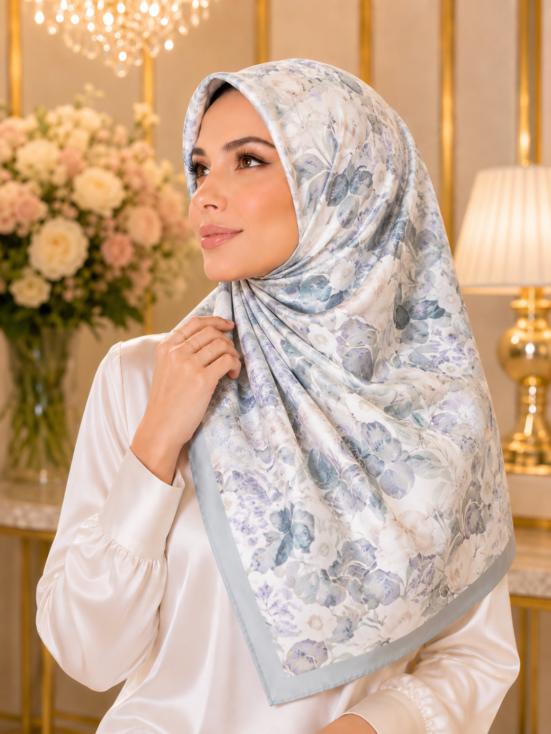 Delight Scented Japan Voile Square Scarf in Grand_1