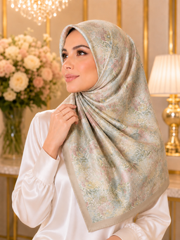 Delight Scented Japan Voile Square Scarf in Antique