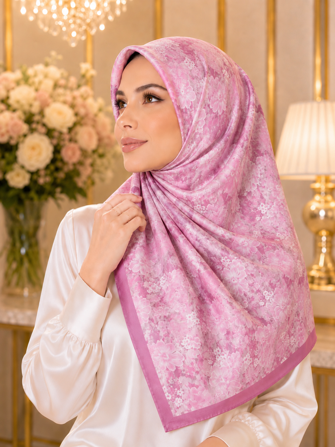 Delight Scented Japan Voile Square Scarf in Ophelia_1