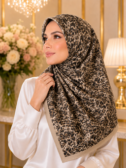 Savana Scented Japan Voile Square Scarf in Leona