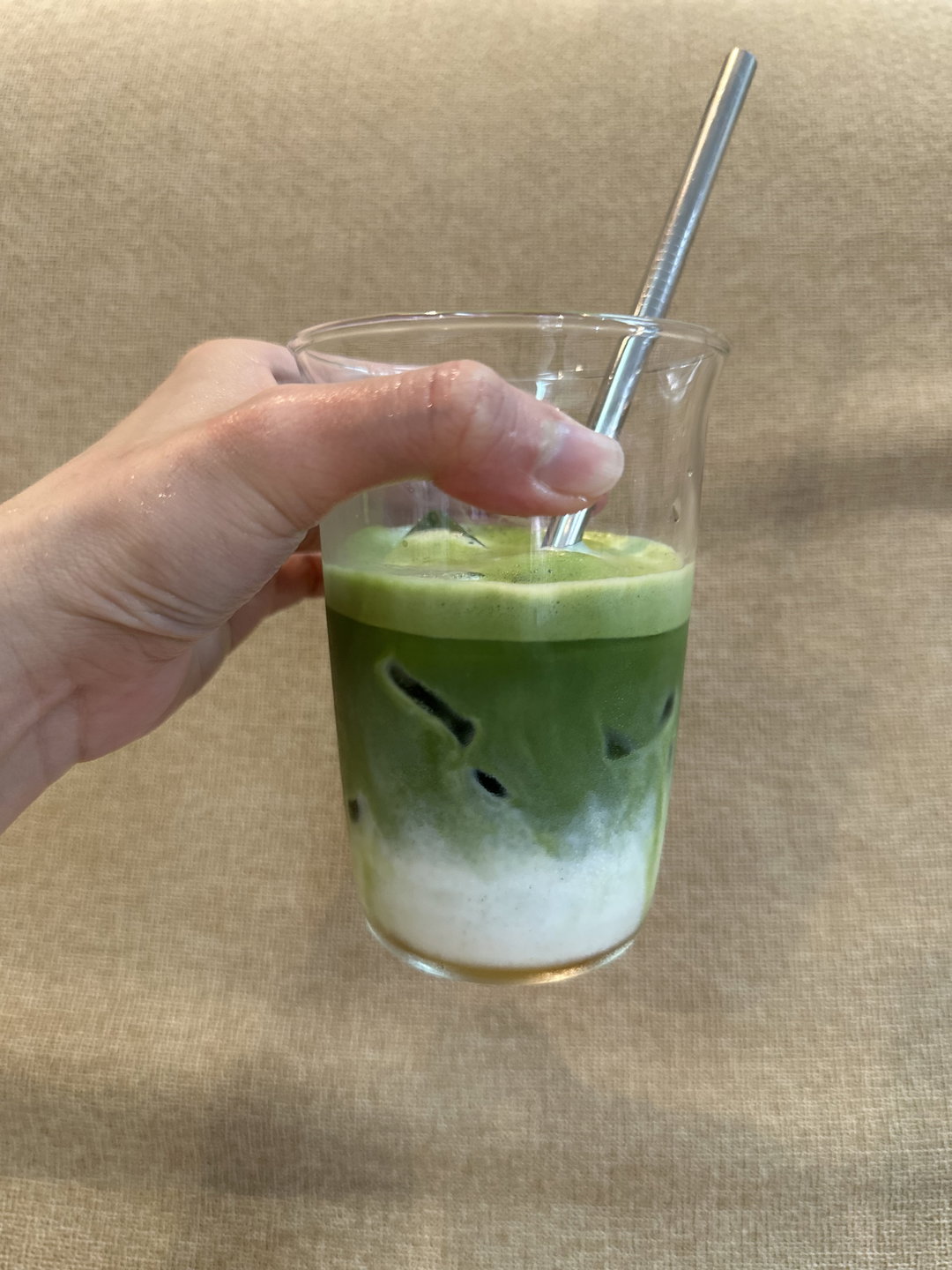 Iced Maple Syrup Matcha Latte 