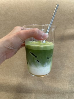 Iced Maple Syrup Matcha Latte 