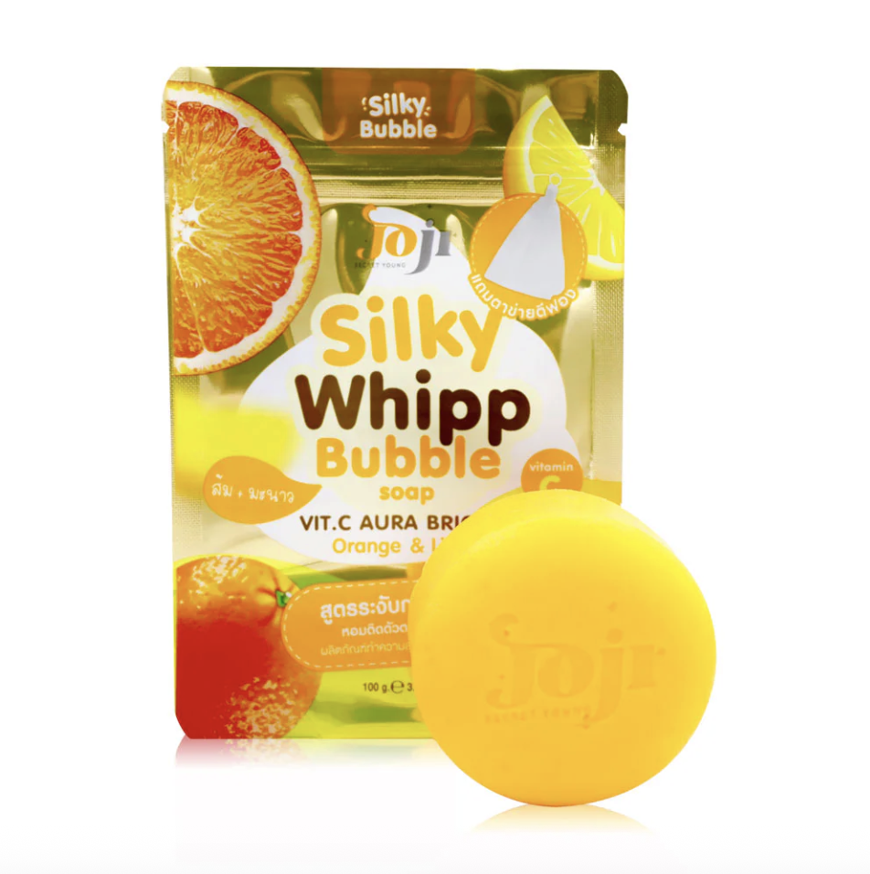 JOJI Secret Young - Silky Whipp Bubble Soap 100g (Vitamin C Aura Bright Orange & Lime) | Wholesale Bath & Body Care Singapore