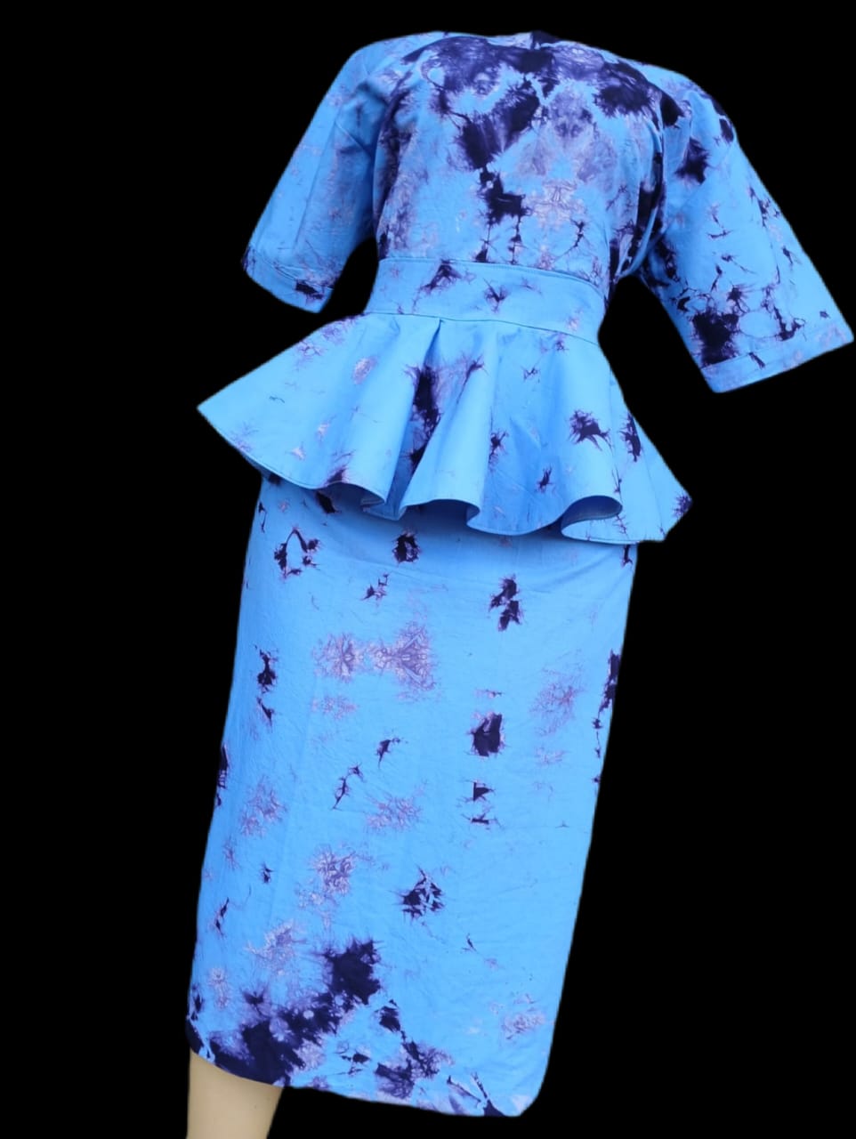 Skirt suit (flared)Top(kitenge)