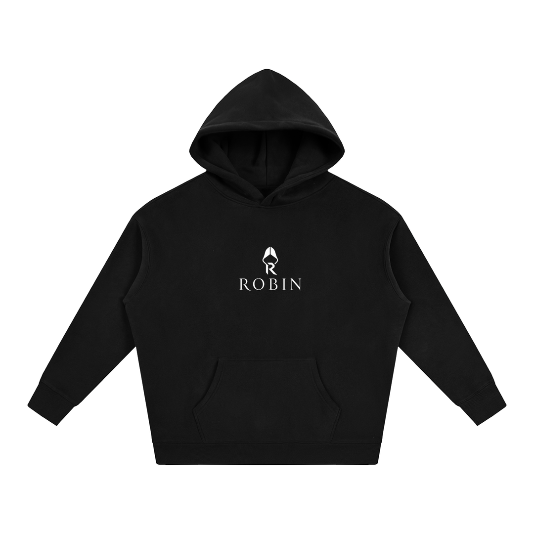 Robin Brand Oversize Fleeced Hoodie (Black)