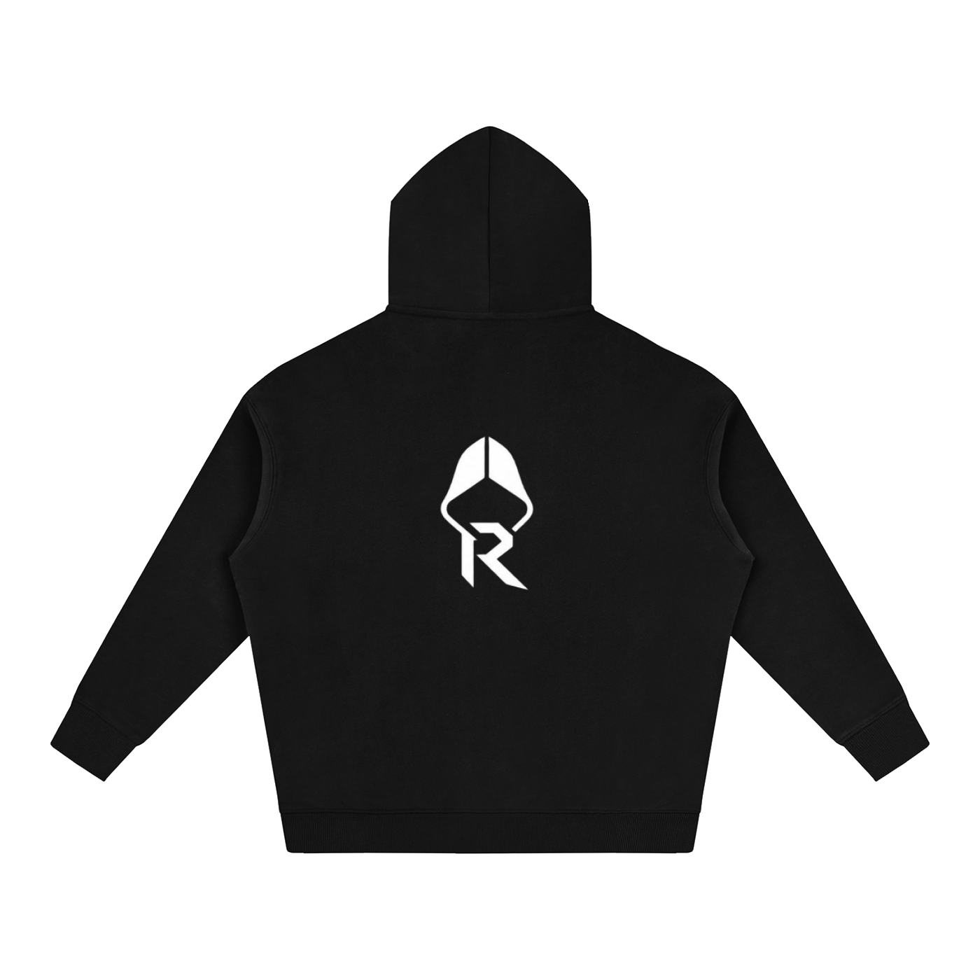 Robin Brand Oversize Fleeced Hoodie (Black)_1