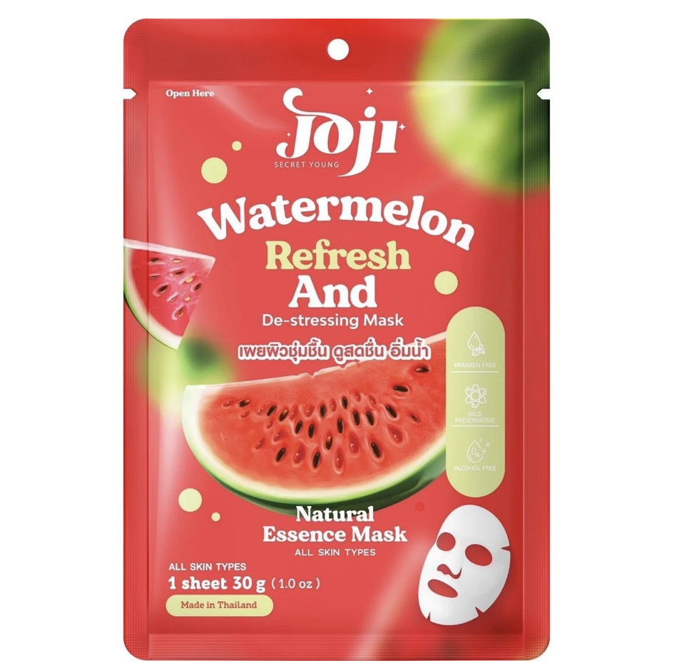 JOJI Secret Young - Fruity Essence Mask 30g Box of 10 (Watermelon) | Wholesale Facial Skincare Singapore