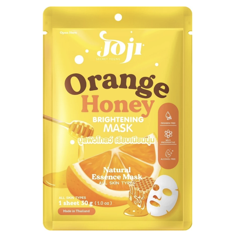 JOJI Secret Young - Fruity Essence Mask 30g Box of 10 (Orange Honey) | Wholesale Facial Skincare Singapore