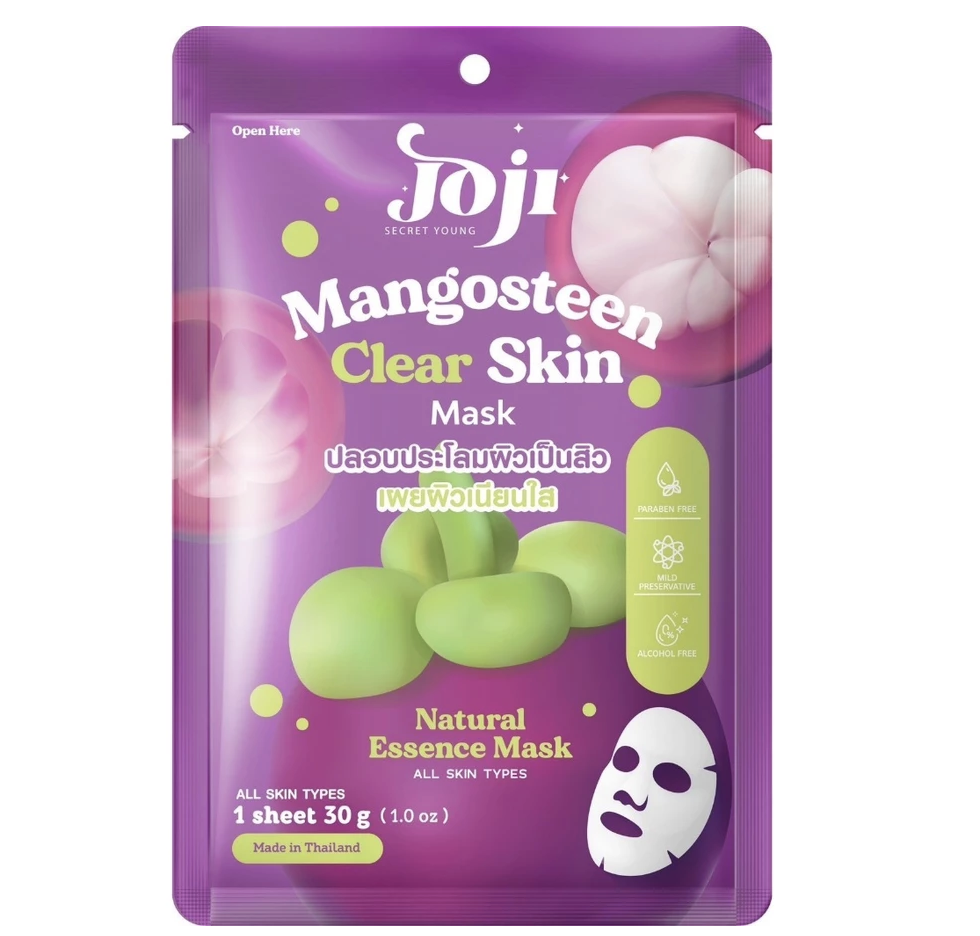 JOJI Secret Young - Fruity Essence Mask 30g Box of 10 (Mangosteen) | Wholesale Facial Skincare Singapore