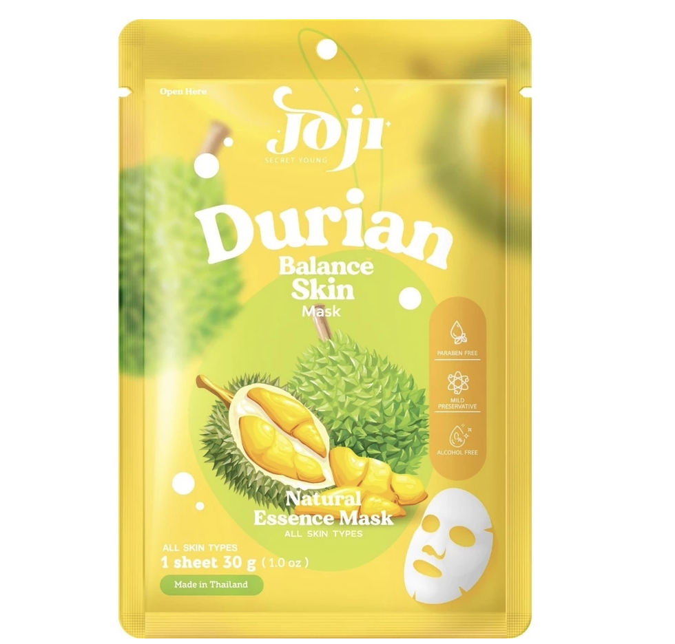 JOJI Secret Young - Fruity Essence Mask 30g Box of 10 (Durian) | Wholesale Facial Skincare Singapore