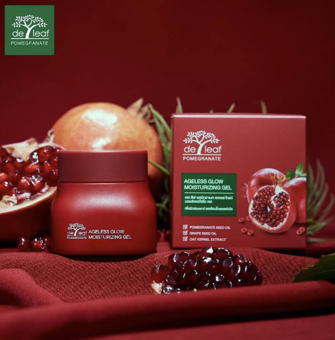De Leaf - Ageless Glow Pomegranate Moisturising Gel 40ml | Wholesale Facial Skincare Singapore_1
