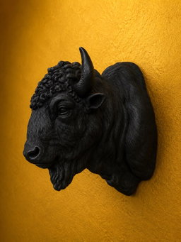 Door Stop Animal Bust Bison 