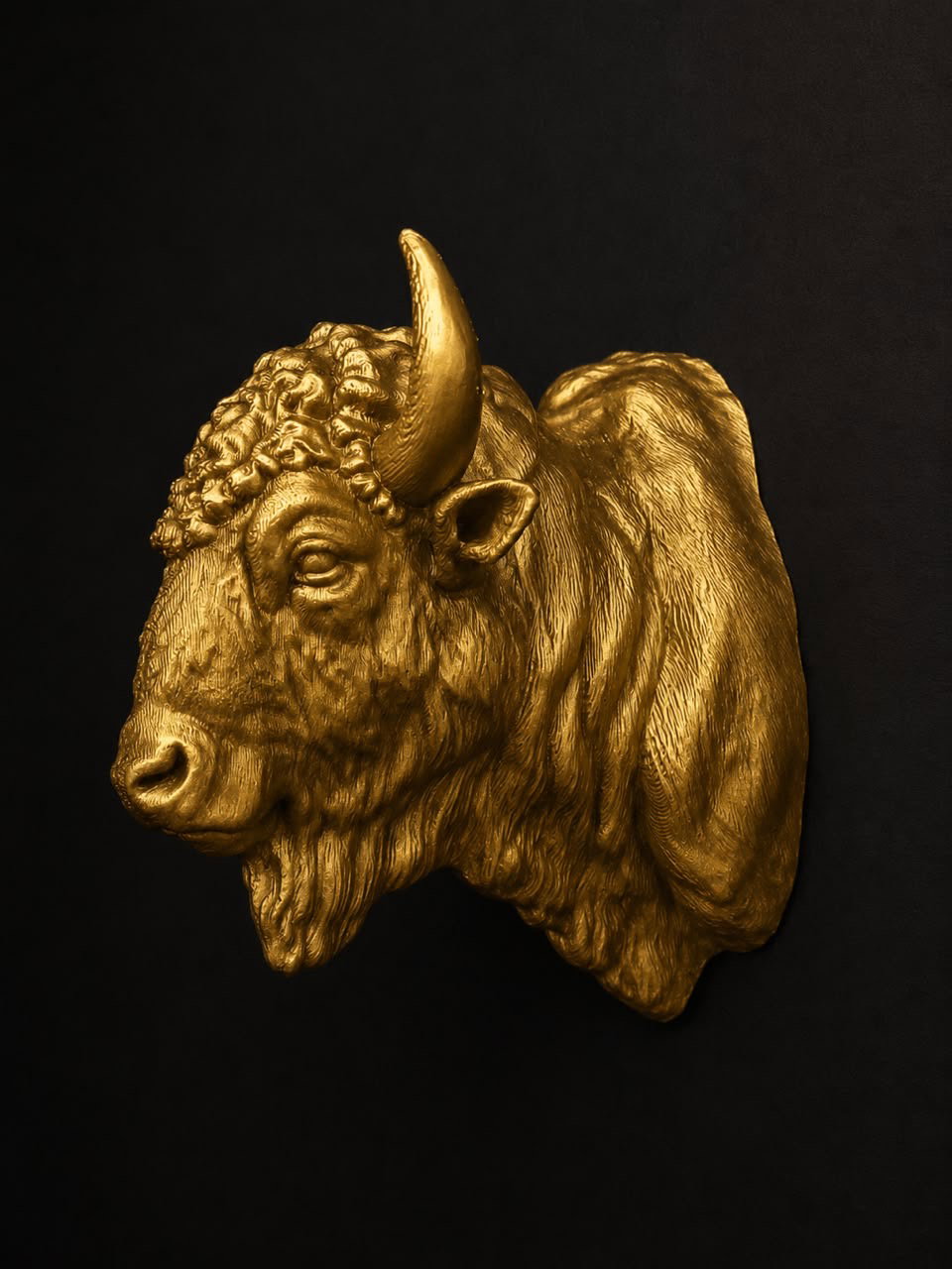 Door Stop Animal Bust Bison