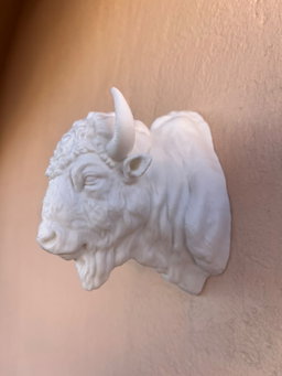 Door Stop Animal Bust Bison 