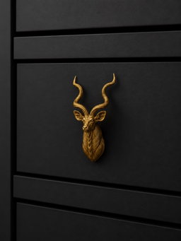 Kudu Bust Drawer Knob   