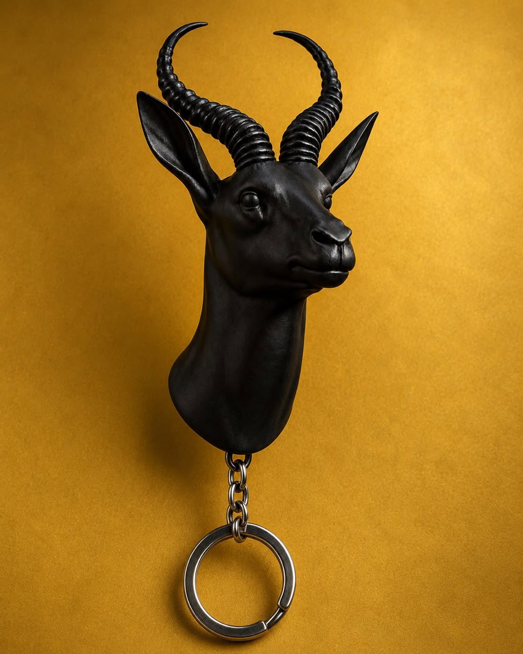 Springbok Bust Key Chain