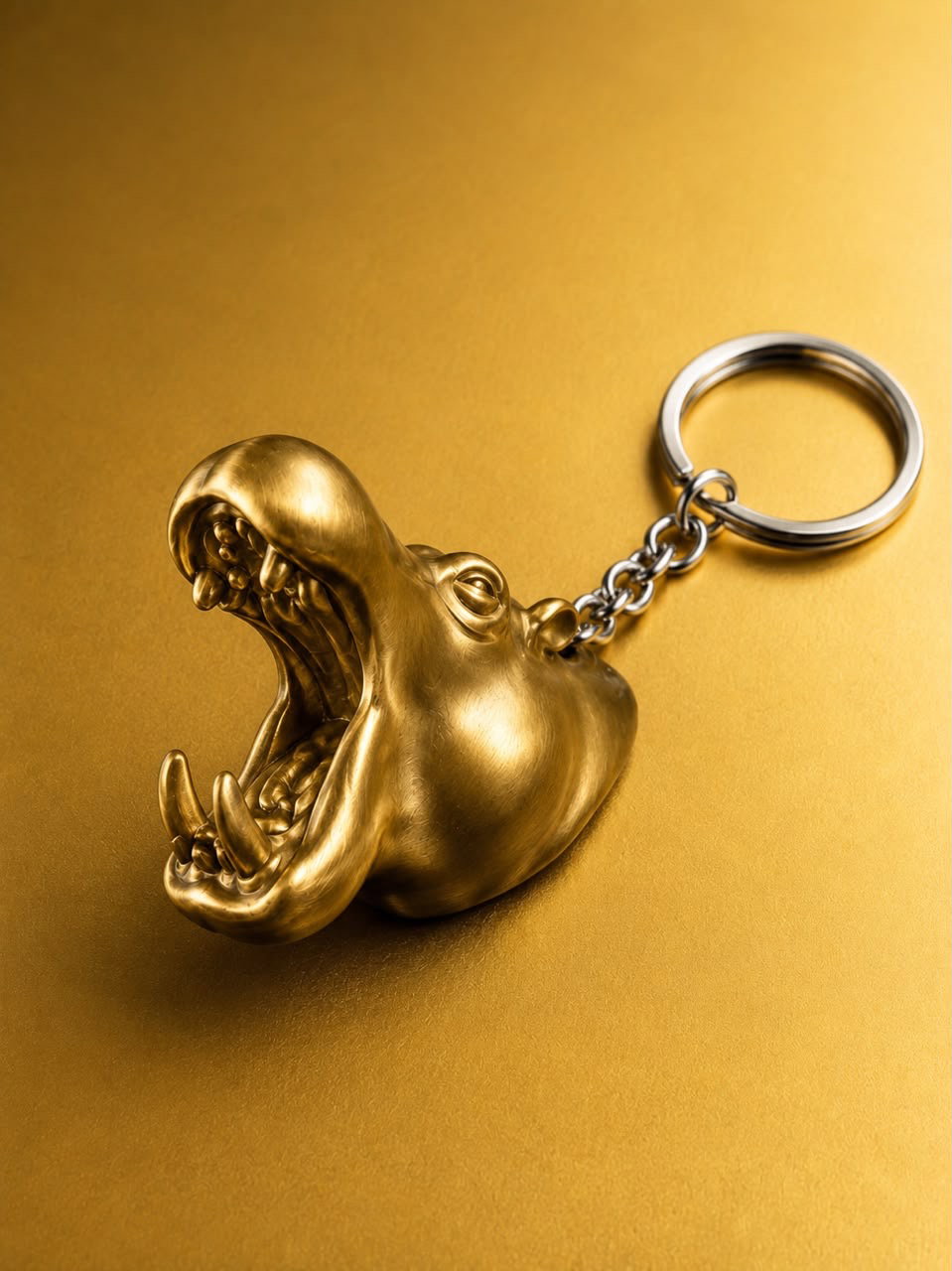 Hippo Bust Key Chain