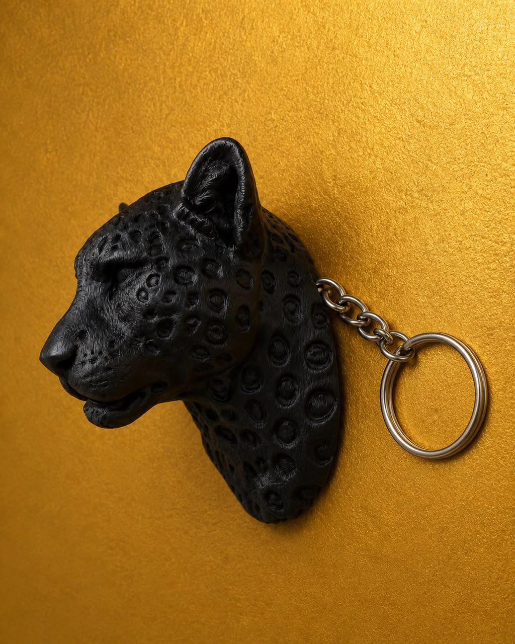 Leopard Bust Key Chain